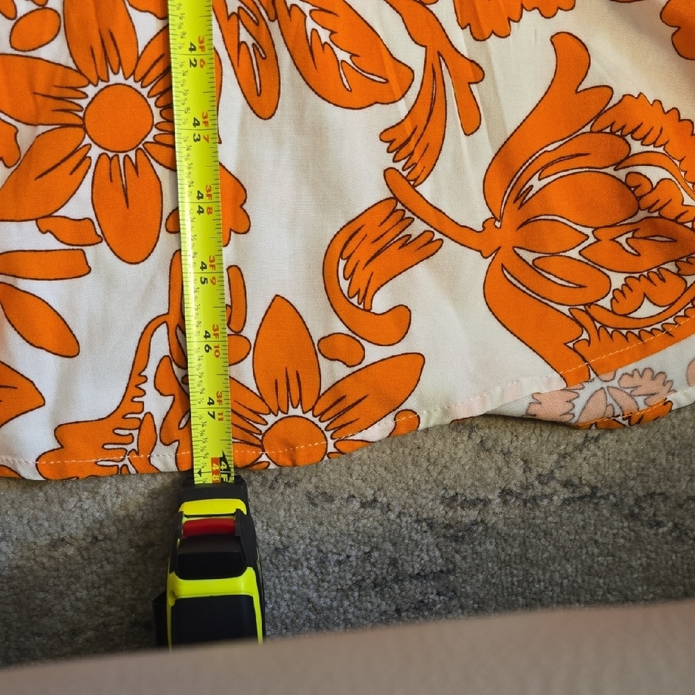 MSK Vibrant  Floral Orange and White Dress, XL, NWT - Picture 13 of 14